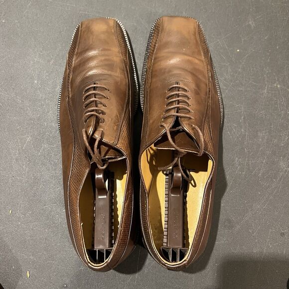 Mezlan Kubo Oxford Dress Shoes Mens 13 M Brown Leather Sqaure Toe Shoes main image 11